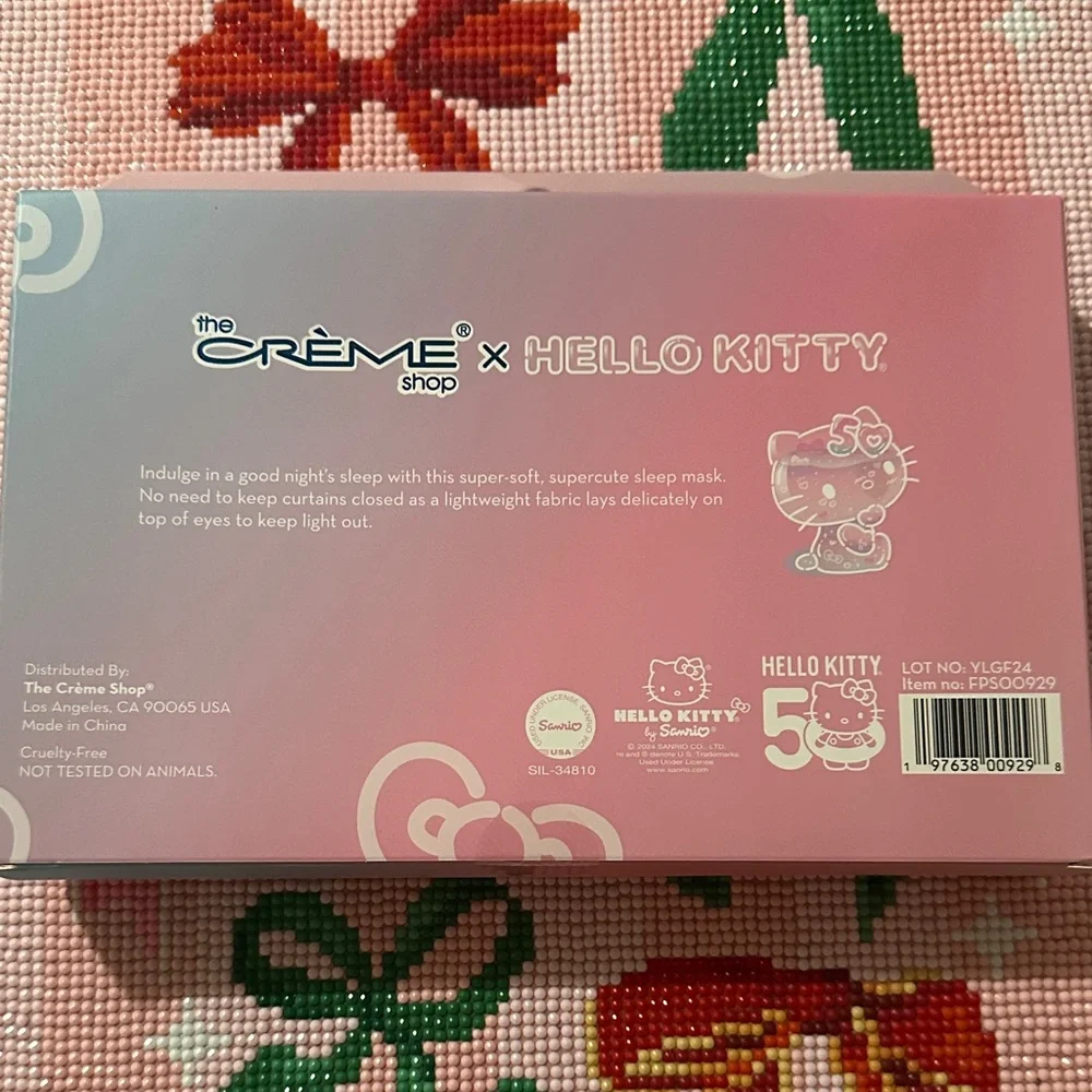 Crème Shop x Hello Kitty Plushie Sleep Mask - Pink